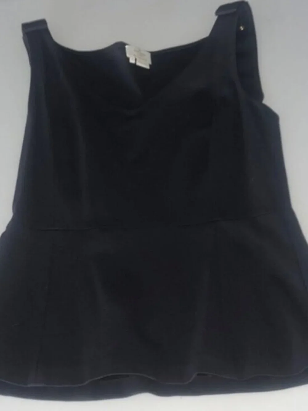 Kate Spade New York Black Bow Back Peplum Tank Top